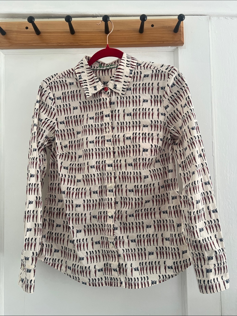 Boden "Beefeater Royal Guard" Cream Button-Down Shirt